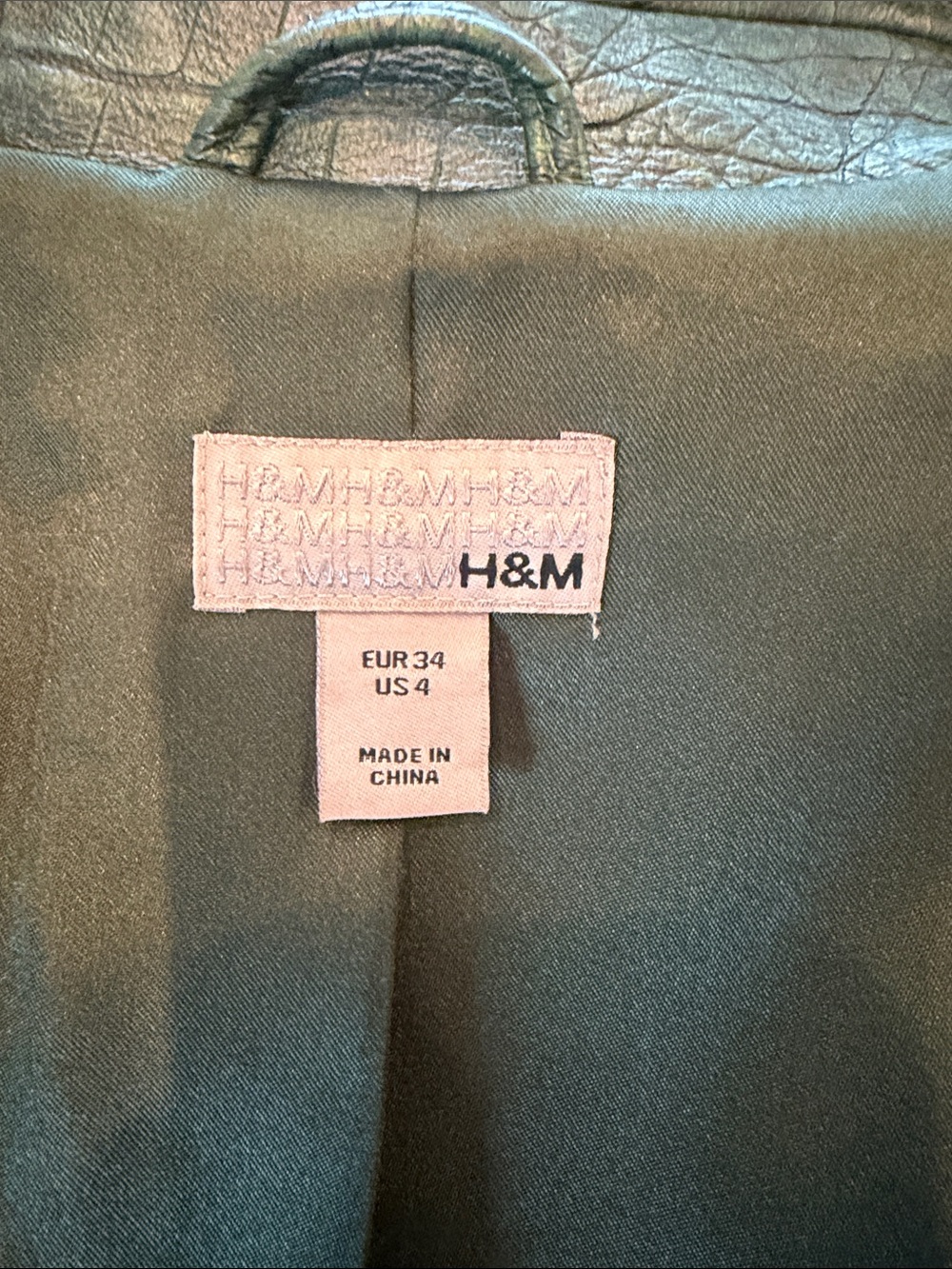 H&M Olive Green Blazer with Label